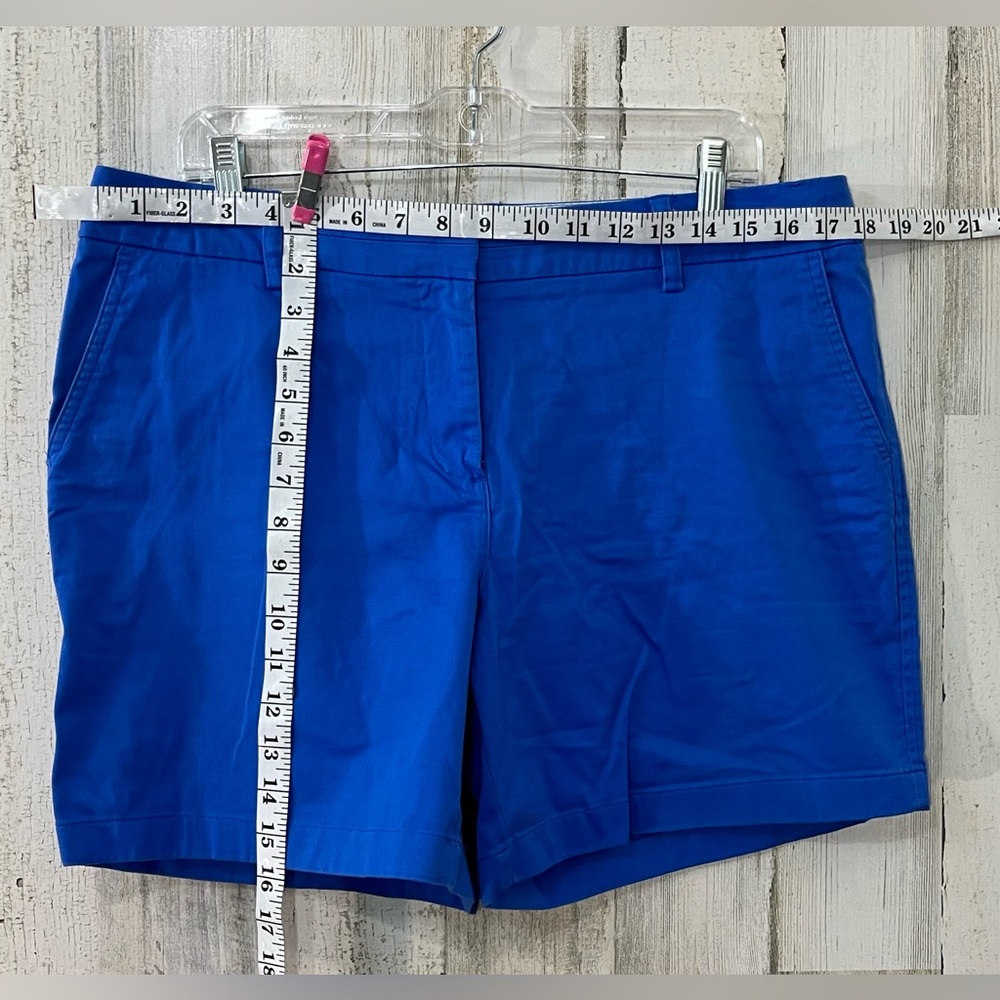 British Khaki Royal Blue Shorts Size 12 - Picture 8 of 12